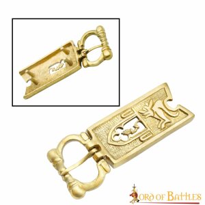 Medieval Closed Thistle Buckle Pure Solid Brass Belt...