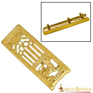 Medieval Lion Pure Solid Brass Belt End Chape Functional...