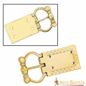 Medieval Pure Solid Brass Belt Buckle Functional Clothing...