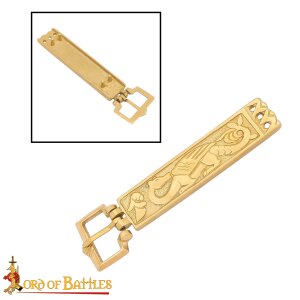 Ornate Viking Pure Solid Brass Belt Buckle Functional...