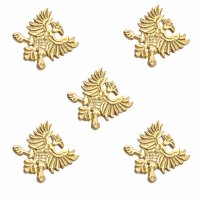 Heraldischer Adler Zierbeschlag aus Messing 5er Set