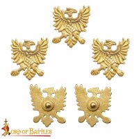 Heraldischer Adler Zierbeschlag aus Messing 5er Set