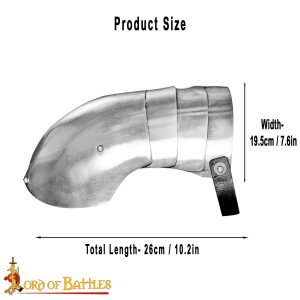 mittelalterliche Schulterplatten mit Schwebescheiben 16 Gauge (1,6 mm)