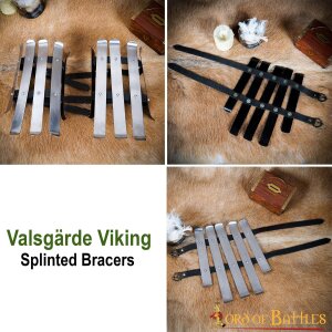 Valsgärde Wikinger Armpanzer oder Armschienen poliert 16 Gauge (1,6 mm)