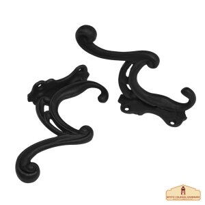 Rustic Cast Iron Wall Hooks Pack of 2: Ideal for Hanging...