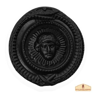 Black Vintage Medusa Head Circle Solid Decorative Front...