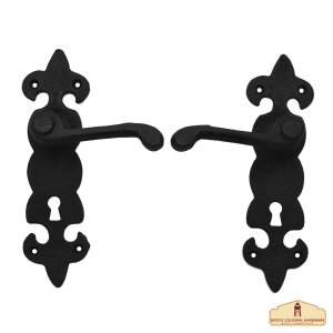 Black Hardware Large Iron Complete Entry Set with...