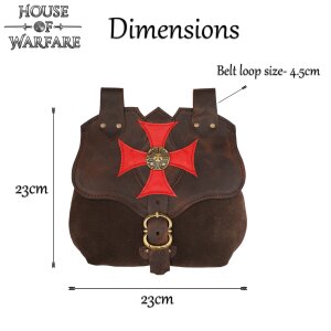 Handcrafted Genuine Leather Crusader Belt Bag