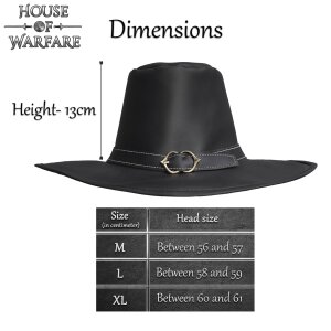 "Van Helsing" Handcrafted Genuine Leather Hat...