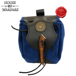 The Wandering Healer Handcrafted Suede Drawstring Belt Pouch