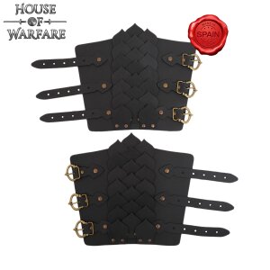 Handcrafted Genuine Leather Pangolin Scale Bracers