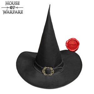 Chapeau en cuir "Wizard" noir