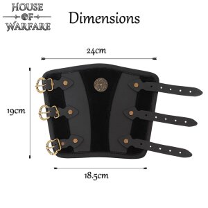 Medieval Fantasy Handcrafted Genuine Leather Bracers