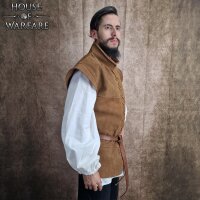 Wildleder Weste ärmellose Jacke Wams Musketier Typ 2  Braun