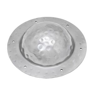 mittelalterl. Schildbuckel poliert, 1,5 mm Stahl, Hammerschlagoptik