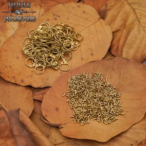 Loose Chainmail Rings, Solid Brass Round Rings with Round...