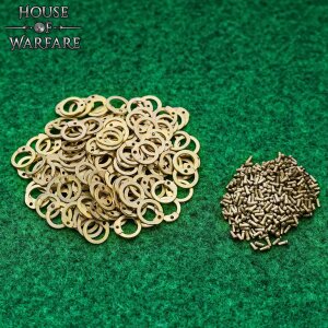 Loose Chainmail Rings, Solid Brass Flat Rings with Round...