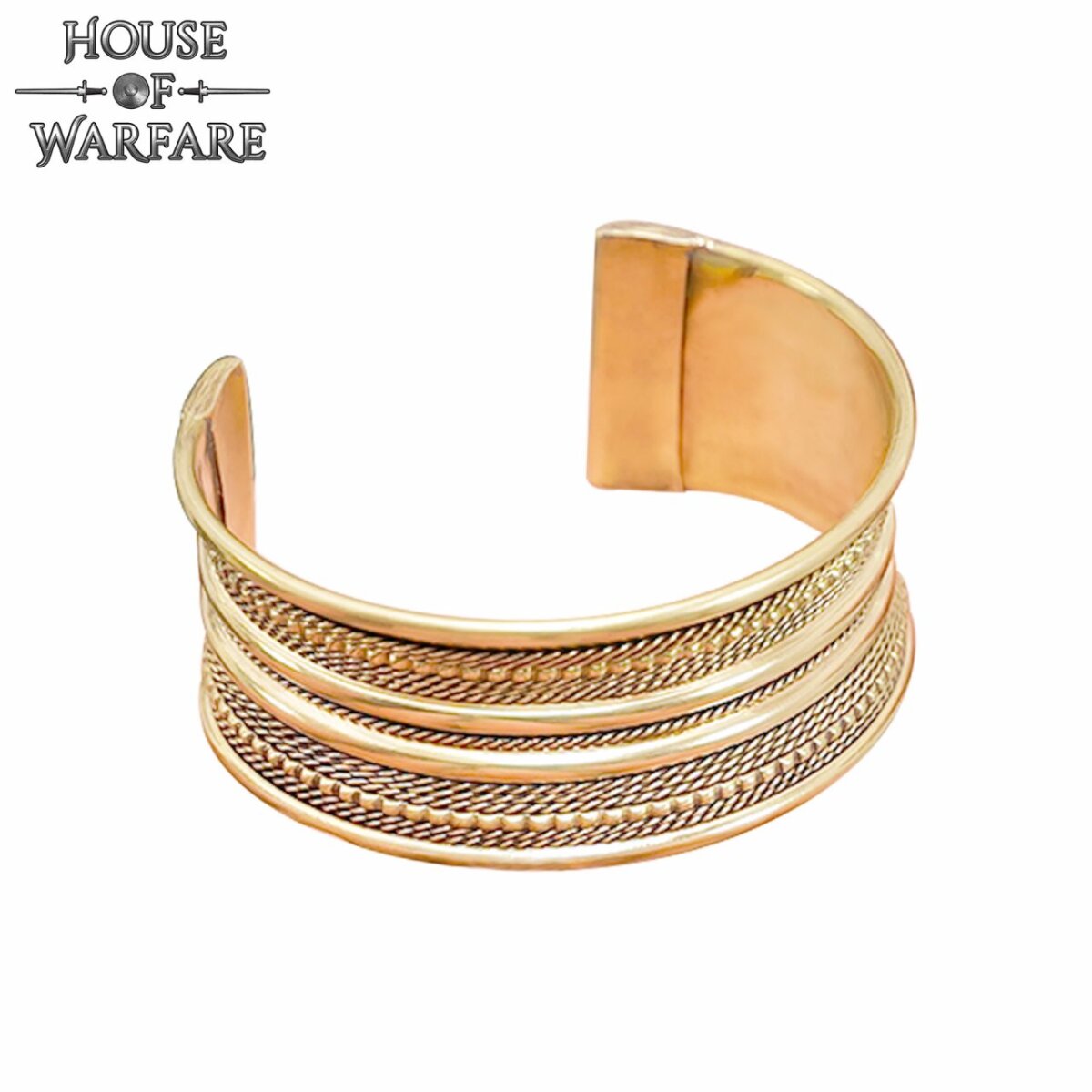 Medieval Fantasy Solid Brass Bangle / Bracelet