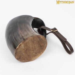 Viking Horn Mug Tankard With Leather Strap 800ml Wine...