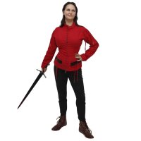 Spätmittelalter Rüstwams Doublet Canvas mit Nesteln Rot Unisex