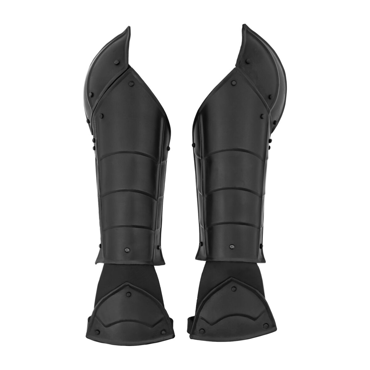 mittelalterliche Fantasy Armschienen mit Ellbogen- und Handschutz Rüstzeug geschwärzt, 18 Gauge (1,3 mm)