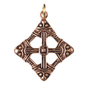 Bronze chain pendant, Viking cross