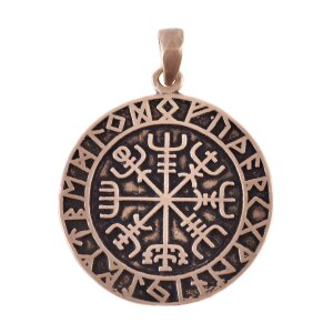 Bronze pendant, Vegvísir