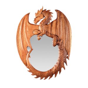 Drachenspiegel aus Holz