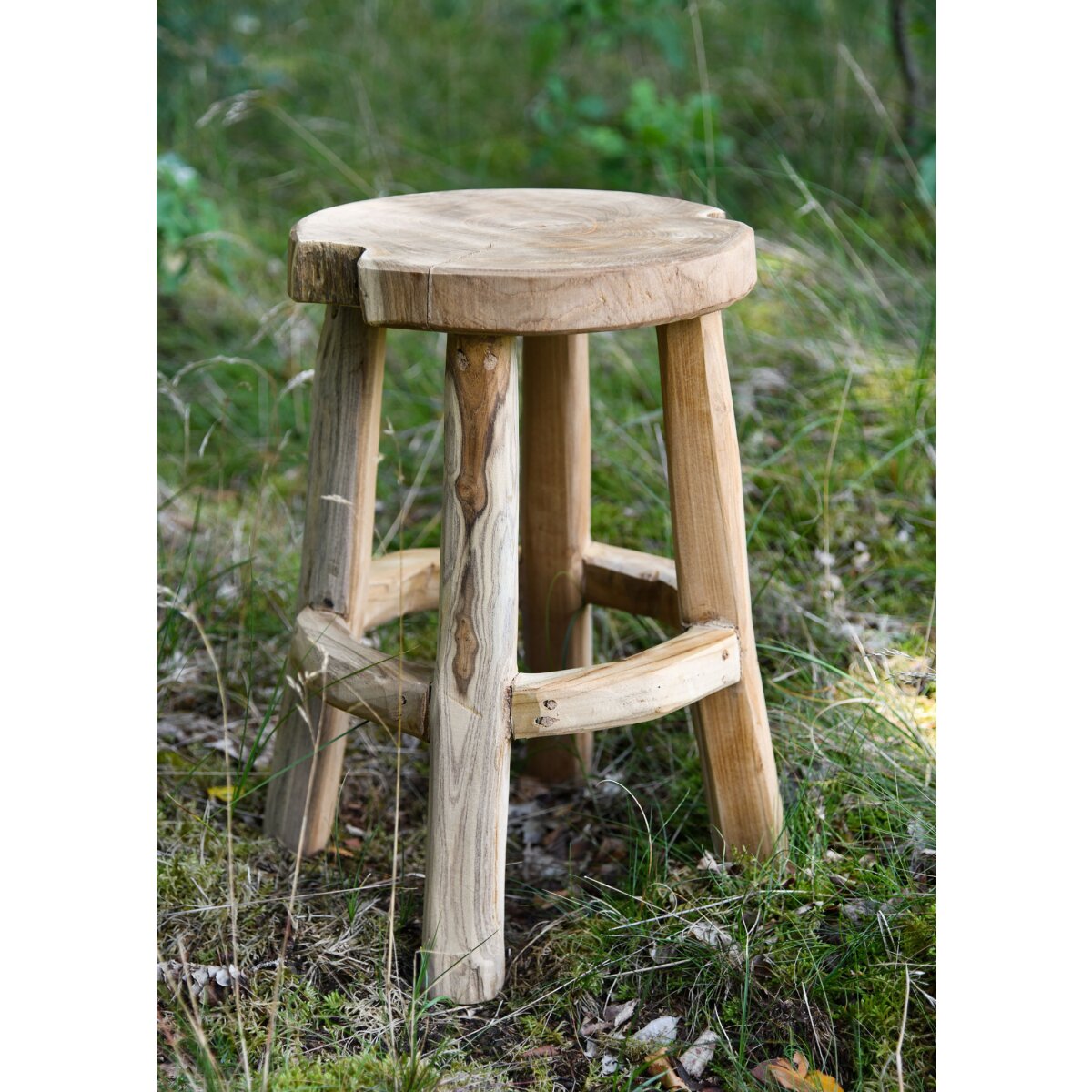 Holz-Hocker, ca. 45 cm hoch