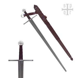 Mittelalter Schwert Typ Hochmittelalter Tempelritter SK-B SPQR inkl. Schwertscheide, B-WARE