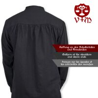 Klassisches Mittelalter Hemd oder Schnürhemd schwarz "Anno" Gr. S, B-WARE