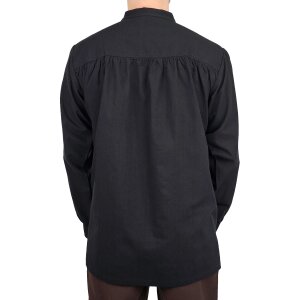 Klassisches Mittelalter Hemd oder Schnürhemd schwarz "Anno" Gr. XXXL, B-WARE