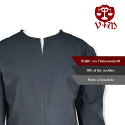 Schlichte Mittelalter Tunika langarm Blau "Malte"