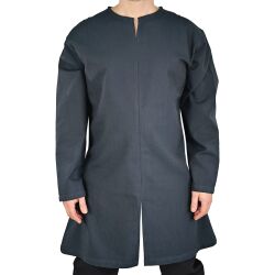 Schlichte Mittelalter Tunika langarm Blau "Malte"