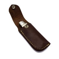 Pocket knife or folding knife classic with leather case