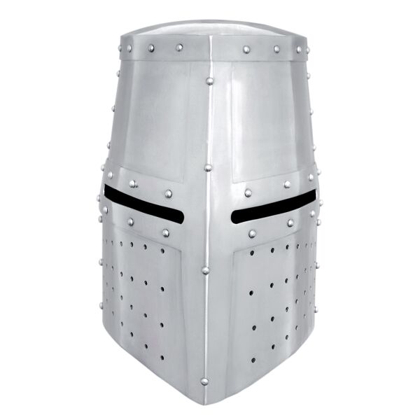 13./14. Jahrhundert Topfhelm Stahlhelm 18 Gauge