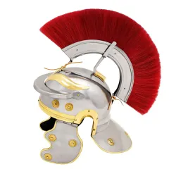 Centurio Helm mit rotem Helmbusch