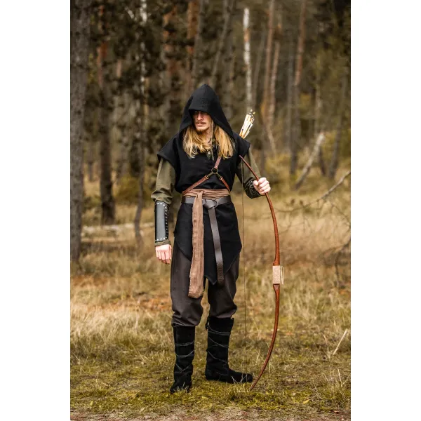 Waldläufer Tunika unisex Schwarz „Aldon“
