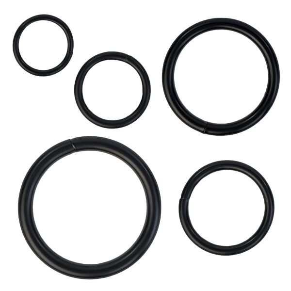 O-Ring aus Stahl, Schwarz (Riemenverteiler), verschiedene Größen