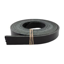 Leder Riemen ca. 140cm für Gürtel pflanzlich gegerbt, Schwarz