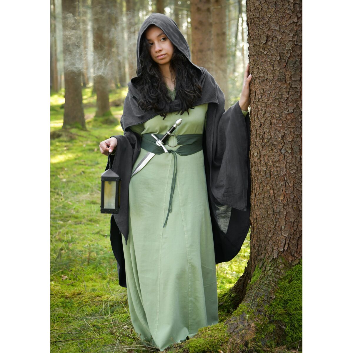 Mittelalter Cape mit Kapuze Baumwolle &q box