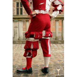 Landsknecht-Hose Weiß/Rot Yoremade – Renaissance Breeches