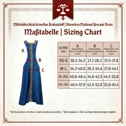 Mittelalterkleid ärmellos Brokatstoff