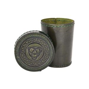 Lederwürfelbecher mit Deckel –...