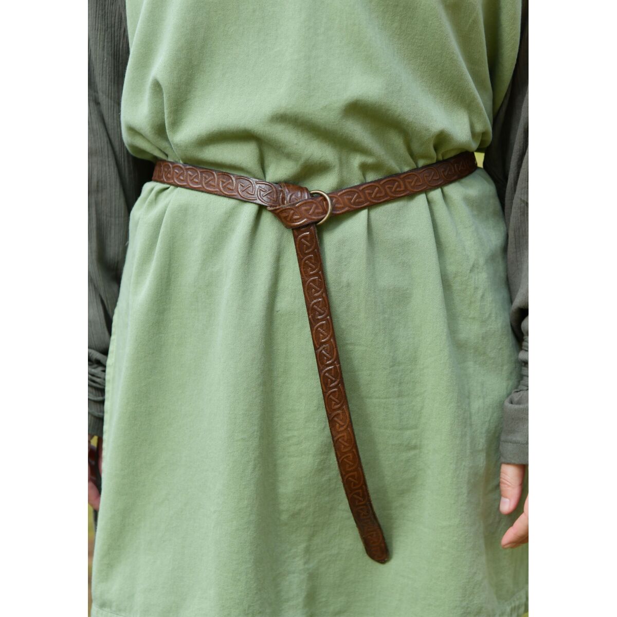 Mittelalter Ledergürtel schmal mit  box