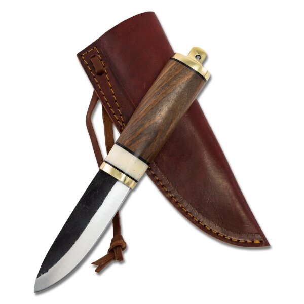 Couteau viking Gotland avec étui en cuir Couteau à manger et util