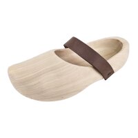 Holzschuhe mit breitem Lederriemen 44