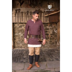 Herringbone tunic Tyr bordeaux/grey S