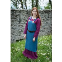 Wikinger Kleid Typ Trägerkleid Frida Baumwolle Meerblau