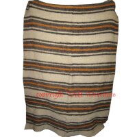 Handwoven blanket with orange stripe 210 x 220 cm